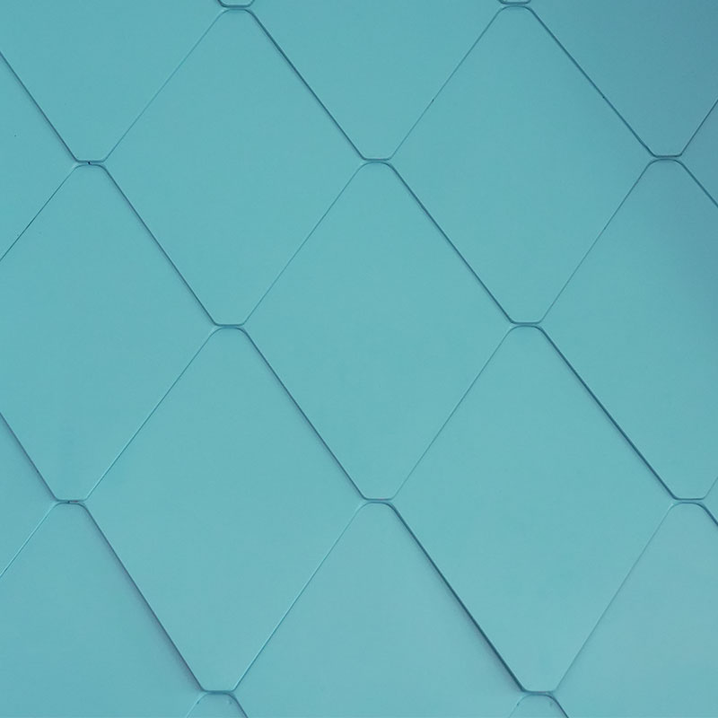 অ্যালুমিনিয়াম ম্যাগনেসিয়াম ম্যাঙ্গানিজ সংমিশ্রিত হীরা আকৃতির ধাতব ছাদ টাইল